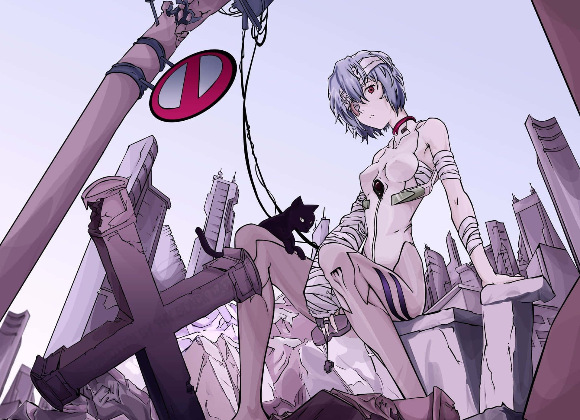 Rei Ayanami In Neon Genesis Evangelion Background