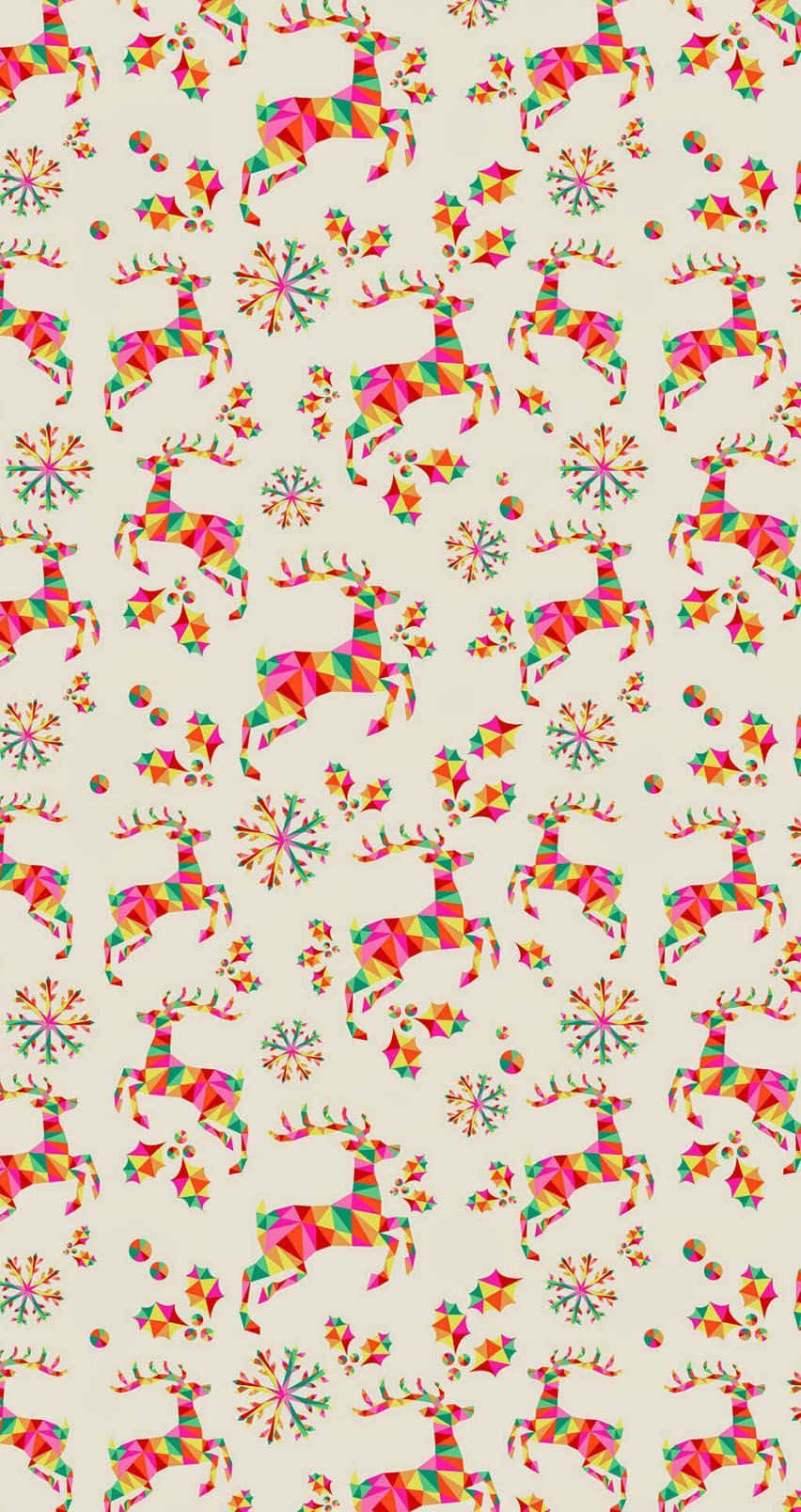 Reindeer Christmas Pattern Background