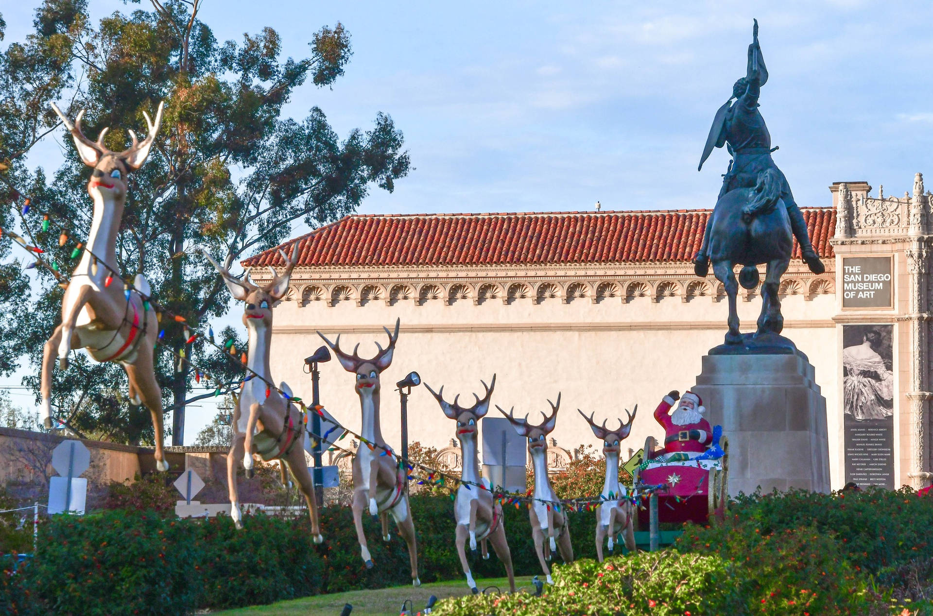 Reindeers At Balboa Park Background