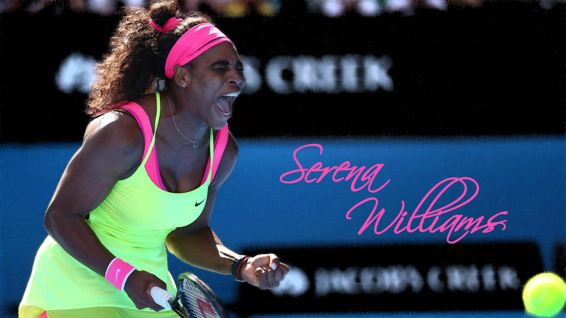 Rejoicing Serena Williams Background
