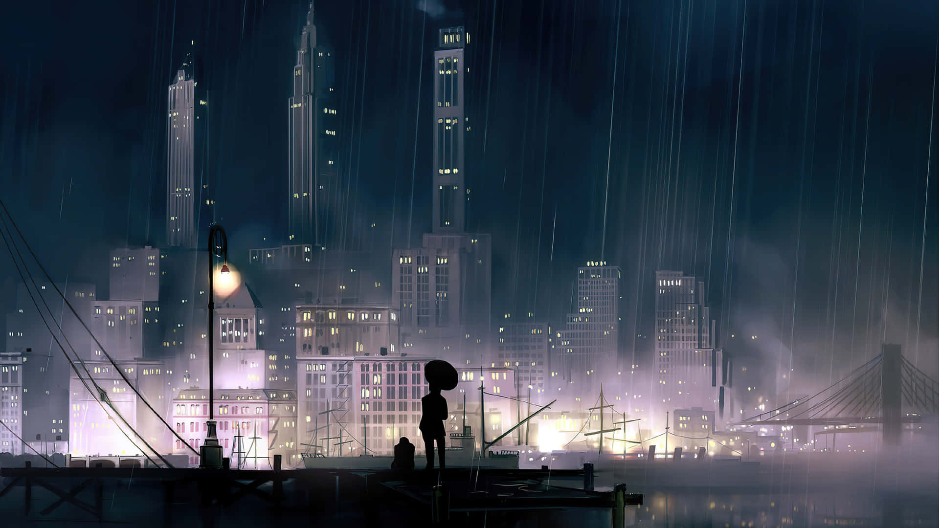 Relax And Enjoy The Night With A Good Anime. Background