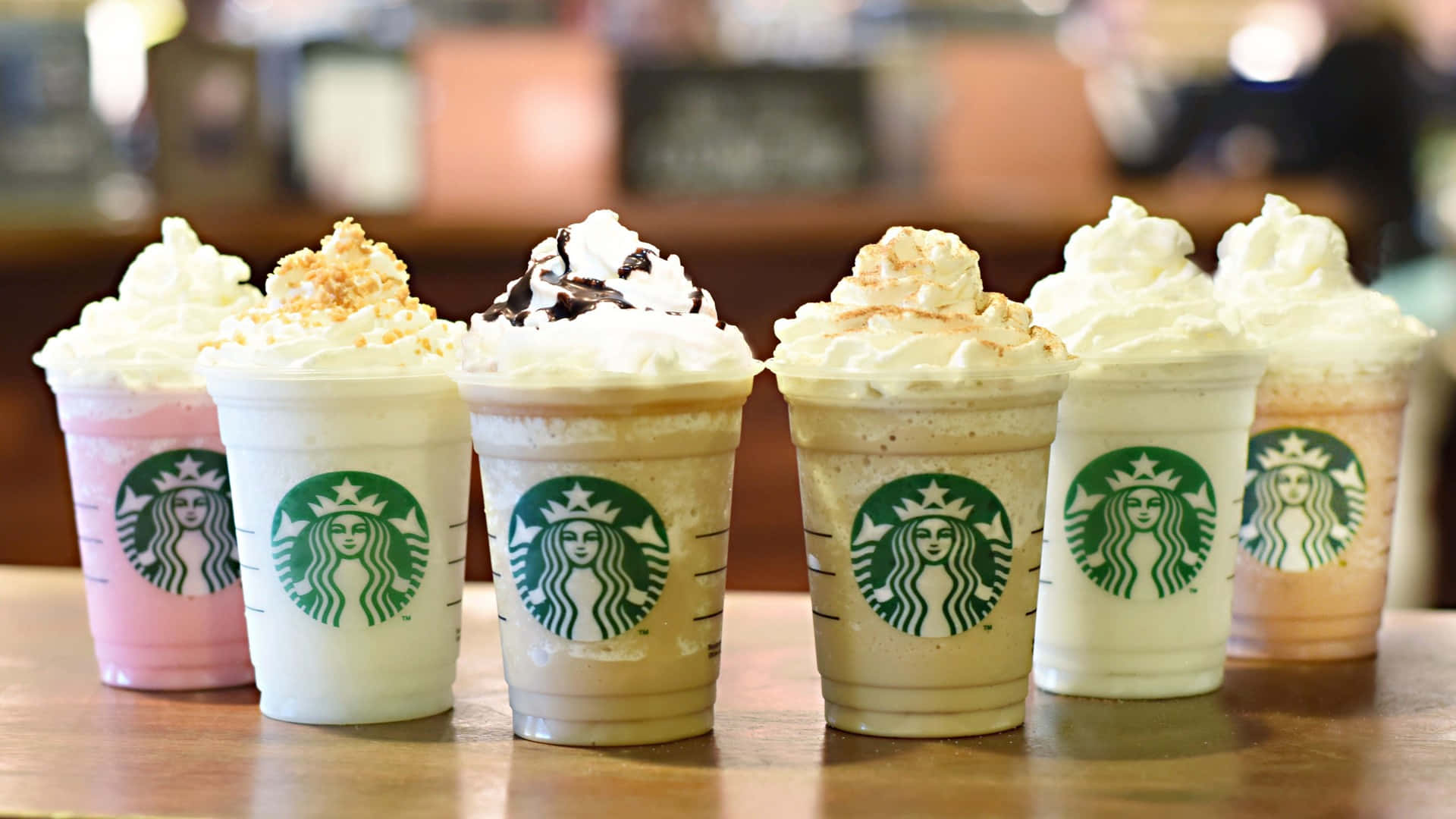 Relax And Rejuvenate While Enjoying A Cappuccino At Aesthetic Starbucks. Background