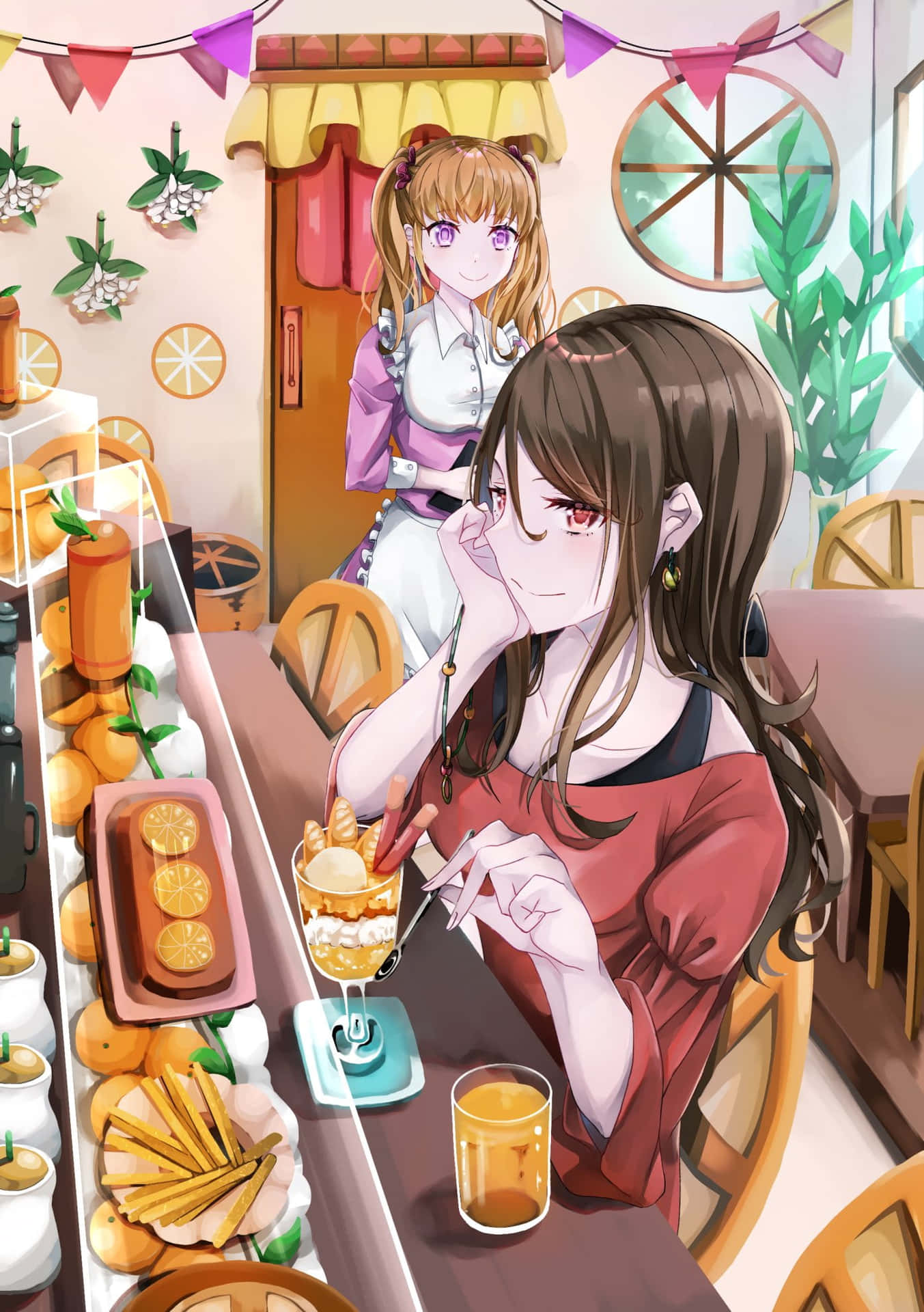 Relax And Unwind With A Hot Beverage At Cafe Anime Background