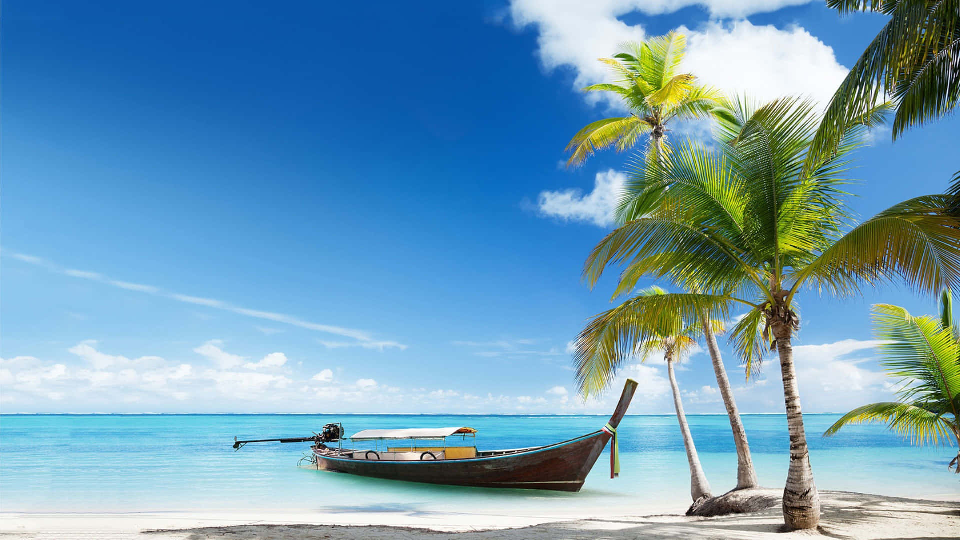 Relax At A Peaceful Beach In The Caribbean Background