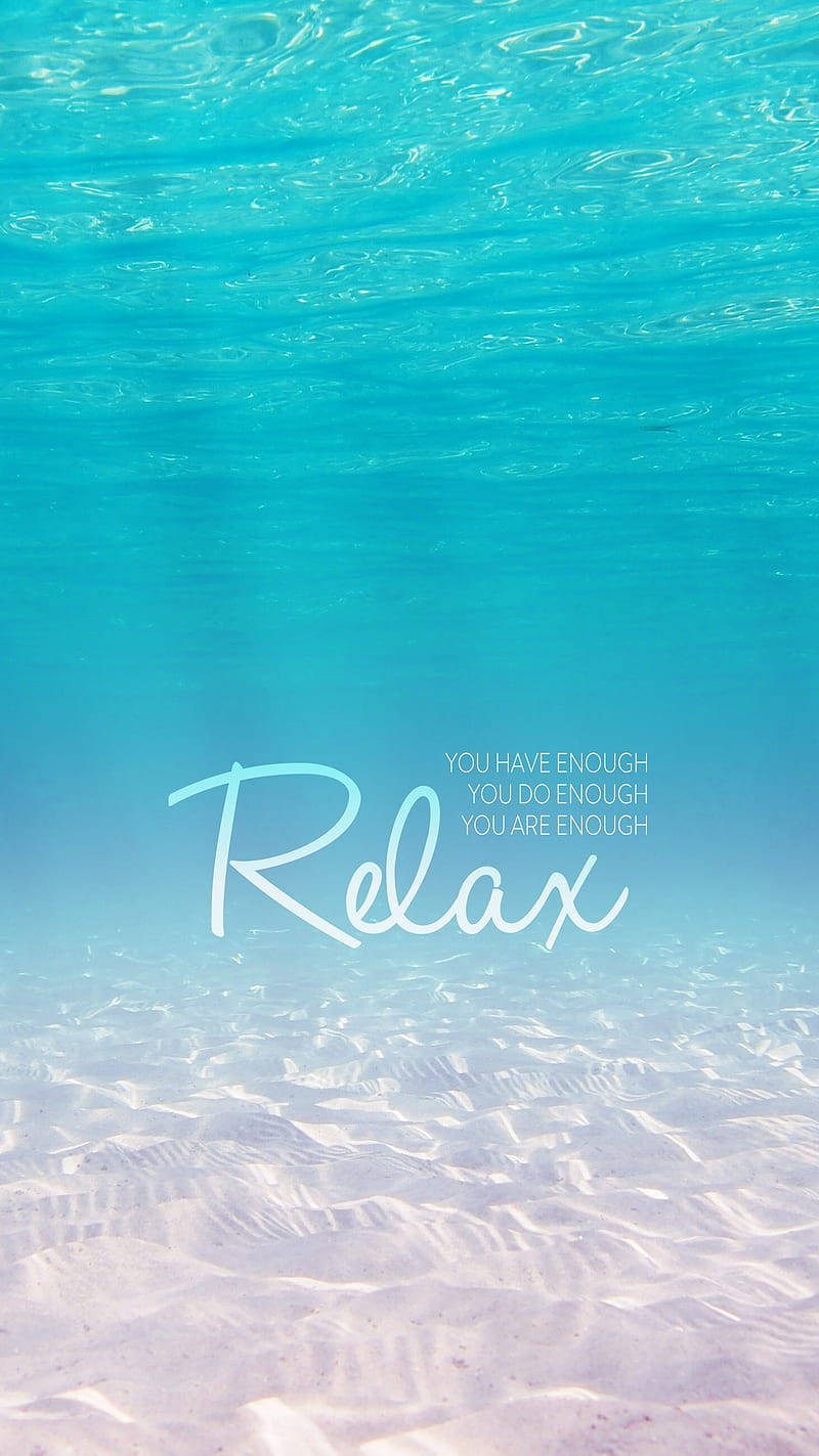 Relax Underwater View Motivational Mobile Background
