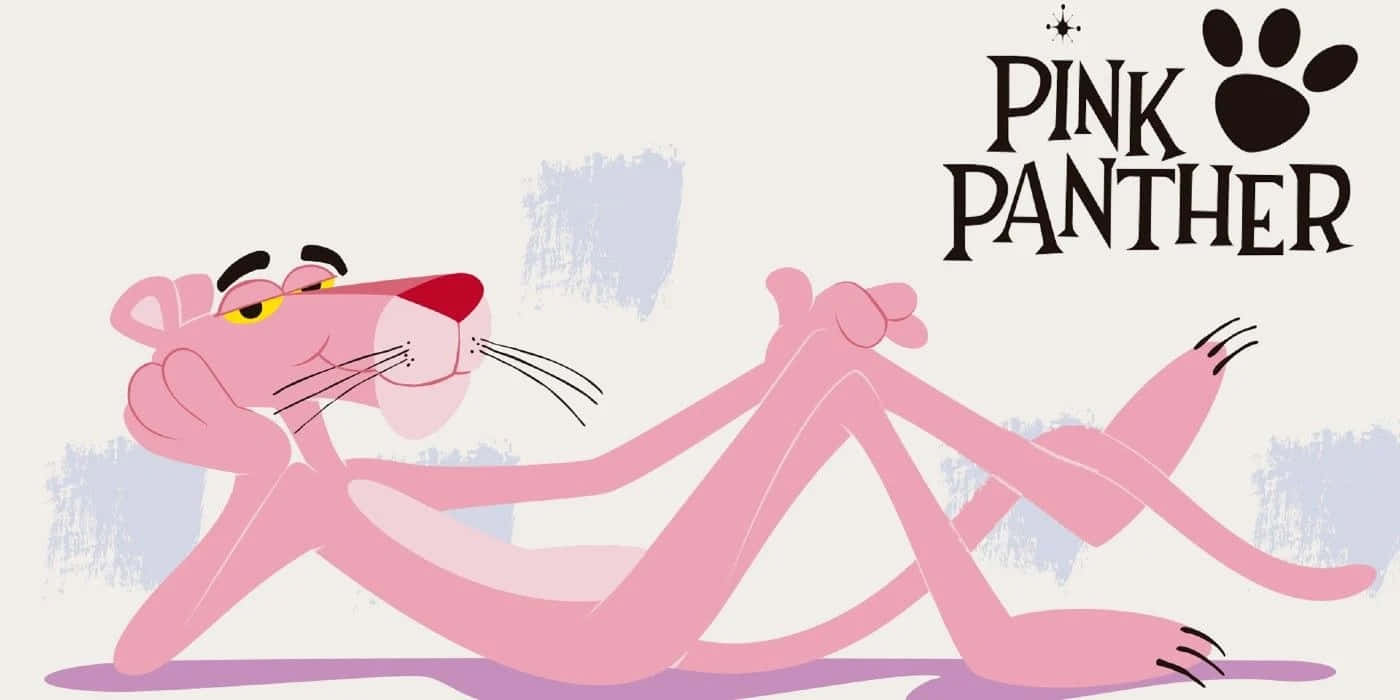 Relaxed Pink Panther Cartoon Background