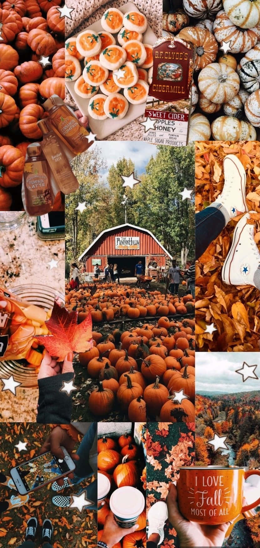 Relaxing And Tranquil Autumn Collage To Inspire Wanderlust Background