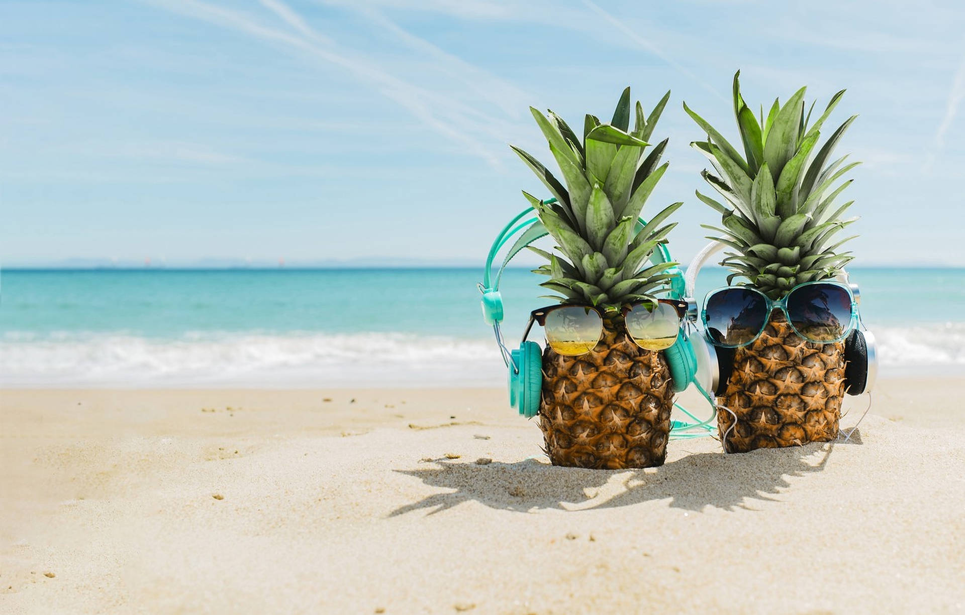 Relaxing Beach Vacation With Pineapple