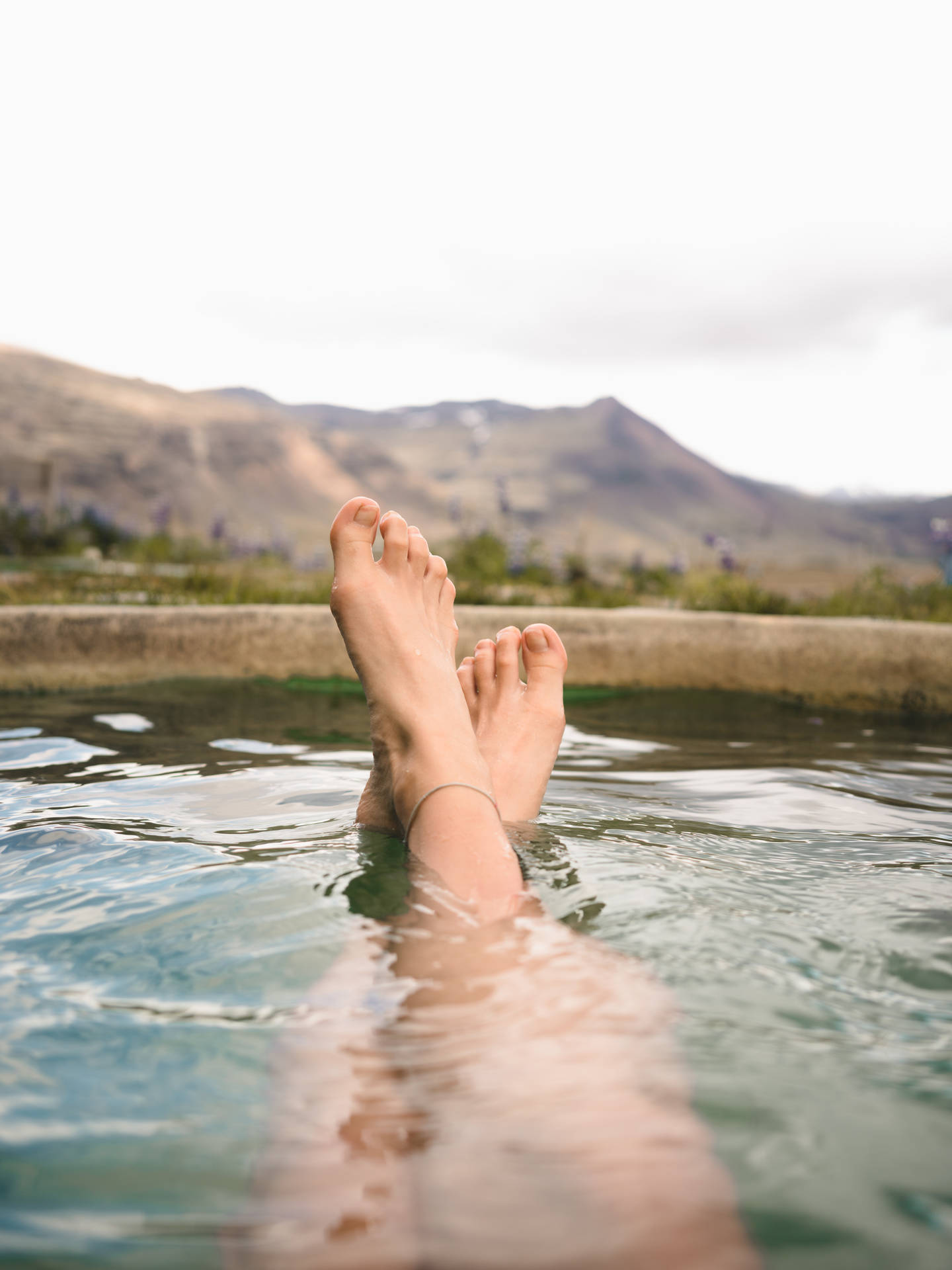 Relaxing Summer Days - Feet Floating In A Pool