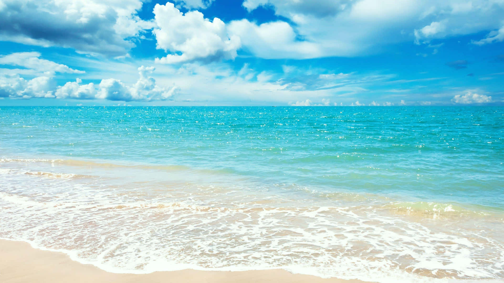 Relaxing View Of A Sunny Beach Background