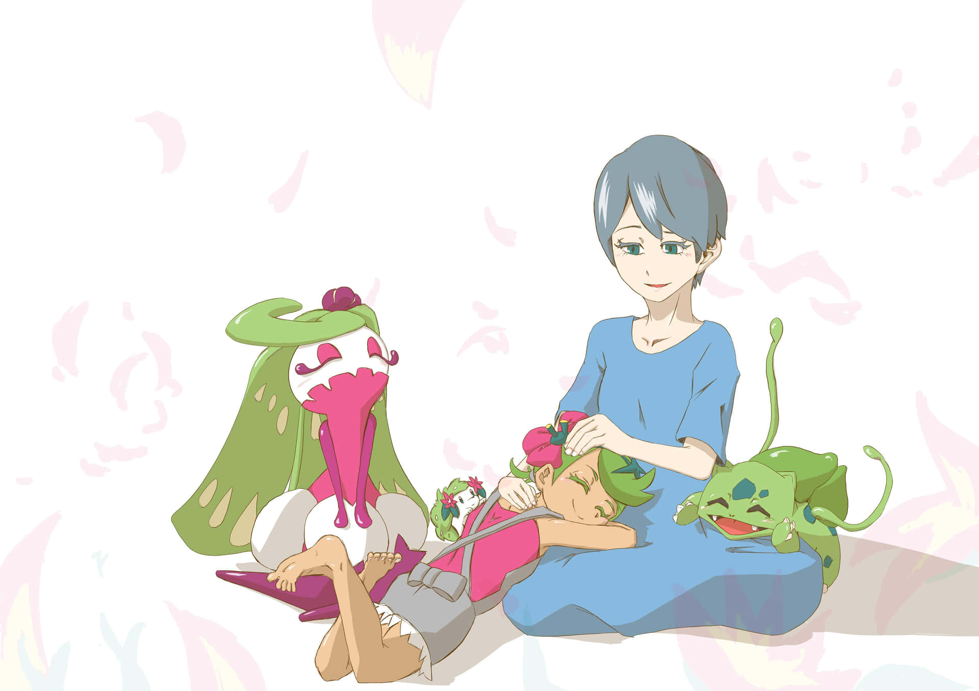 Relaxing With Pokemon Friends Background