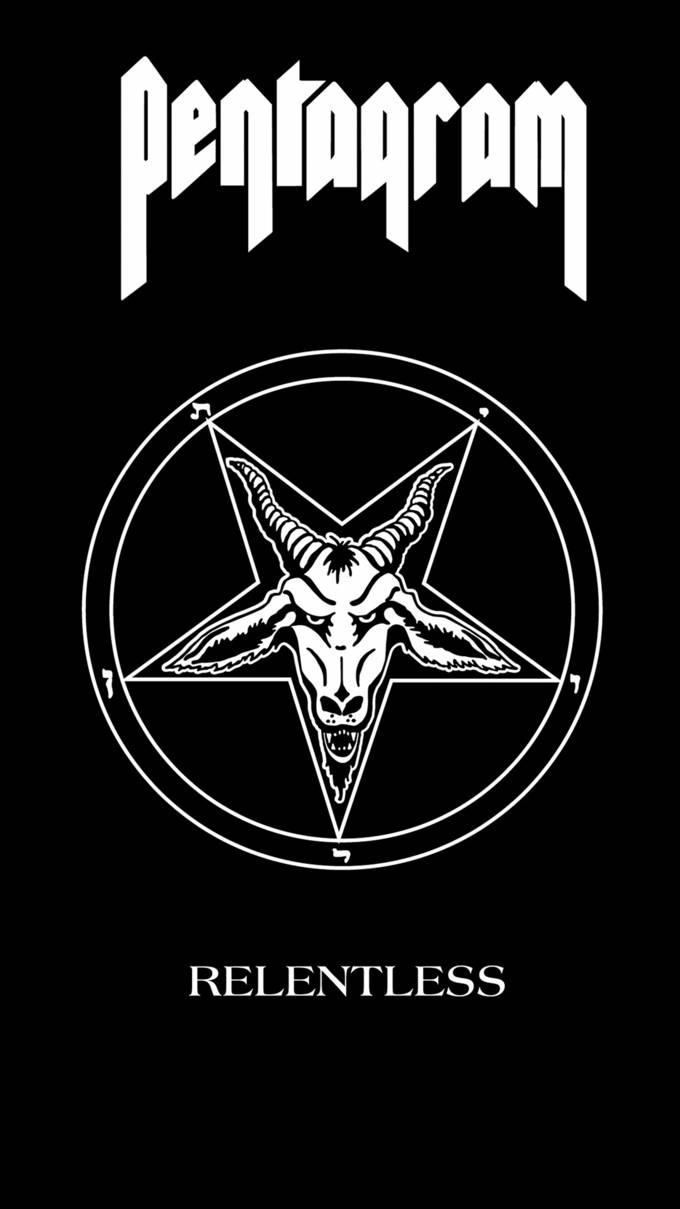 Relentless Black Pentagram Background
