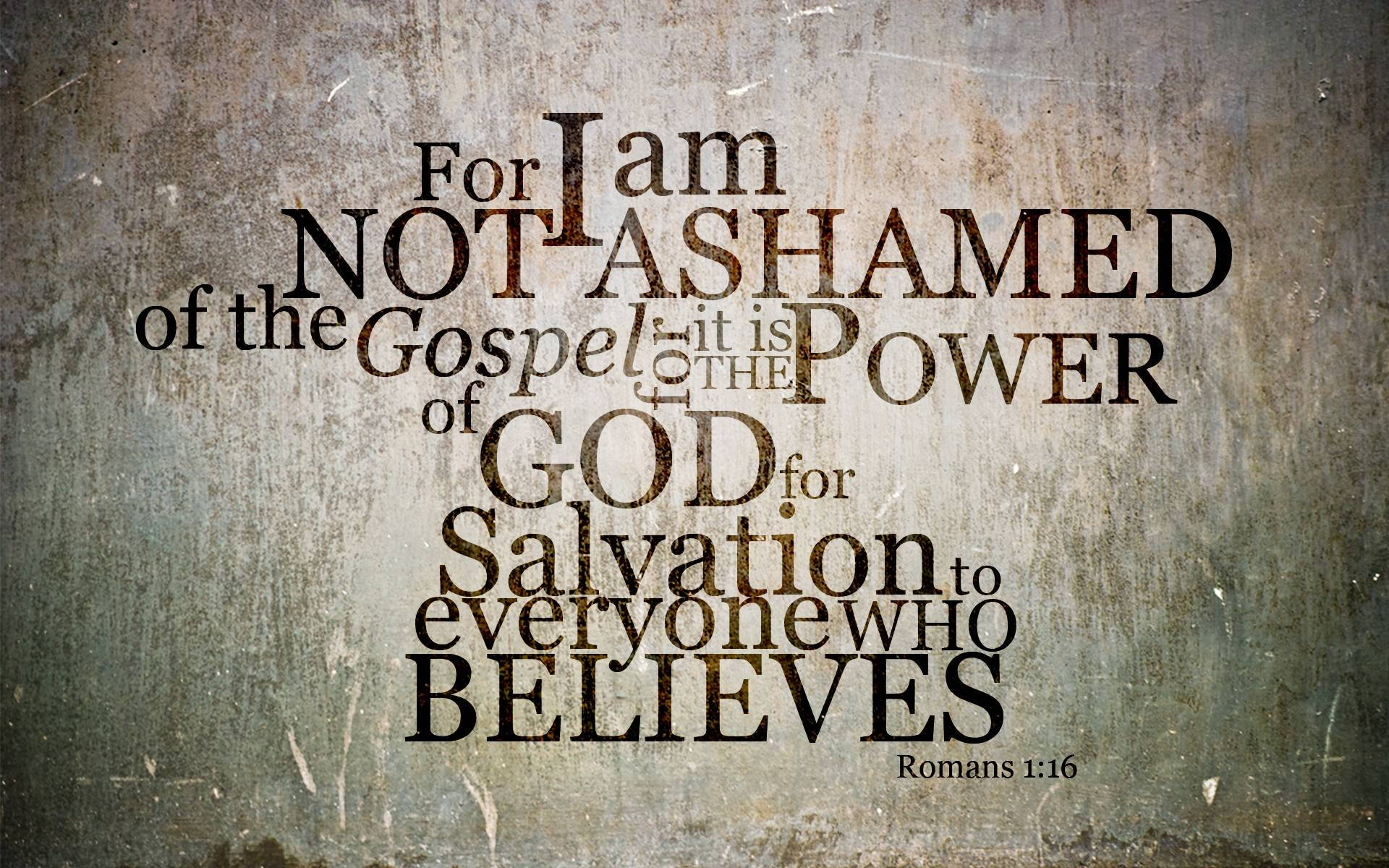 Religious Romans 1:16 Verse Background