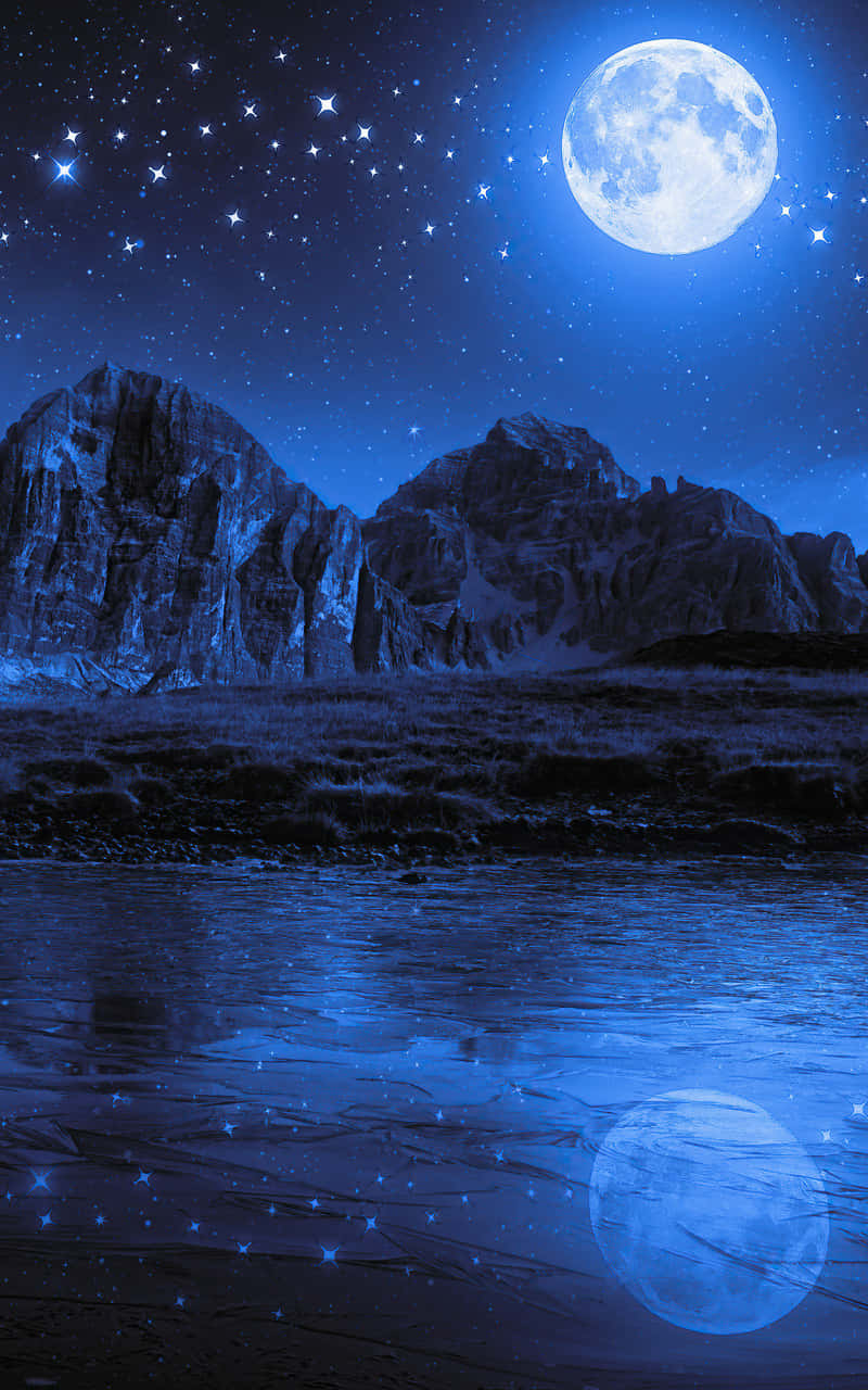 Relish The Mystical Magic Of A Perfect Moonlit Night Background