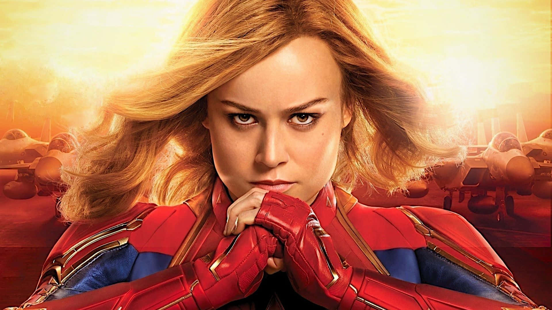 Relive The Adventures Of Captain Marvel In Stunning Hd Resolution Background