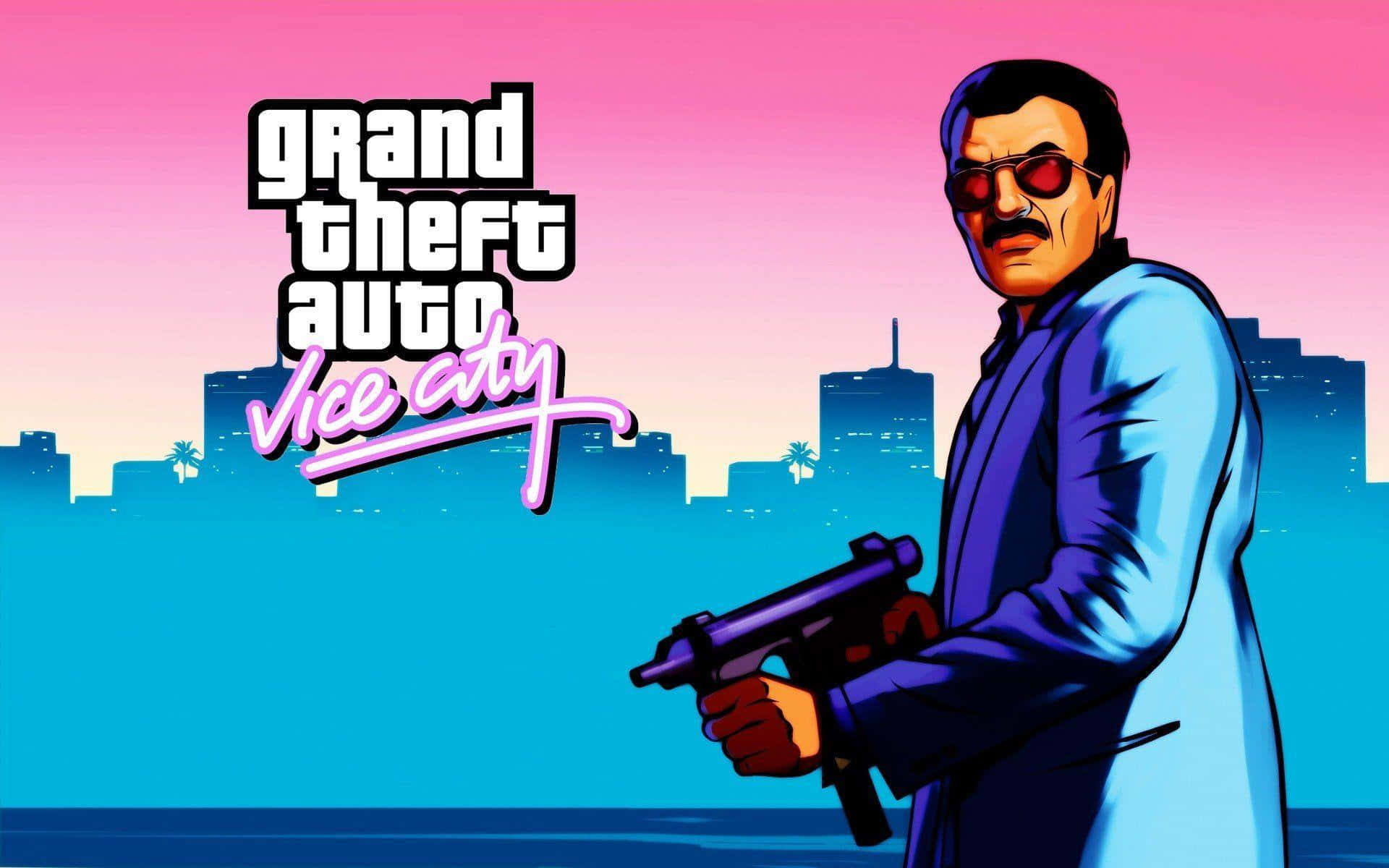 Relive The Fun And Excitement Of Grand Theft Auto In Vice City Background
