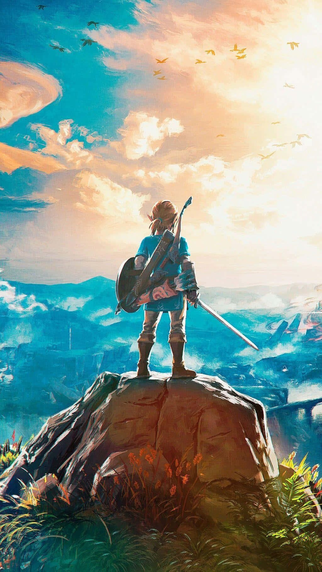 “relive The Legend Of Zelda With This Iphone” Background