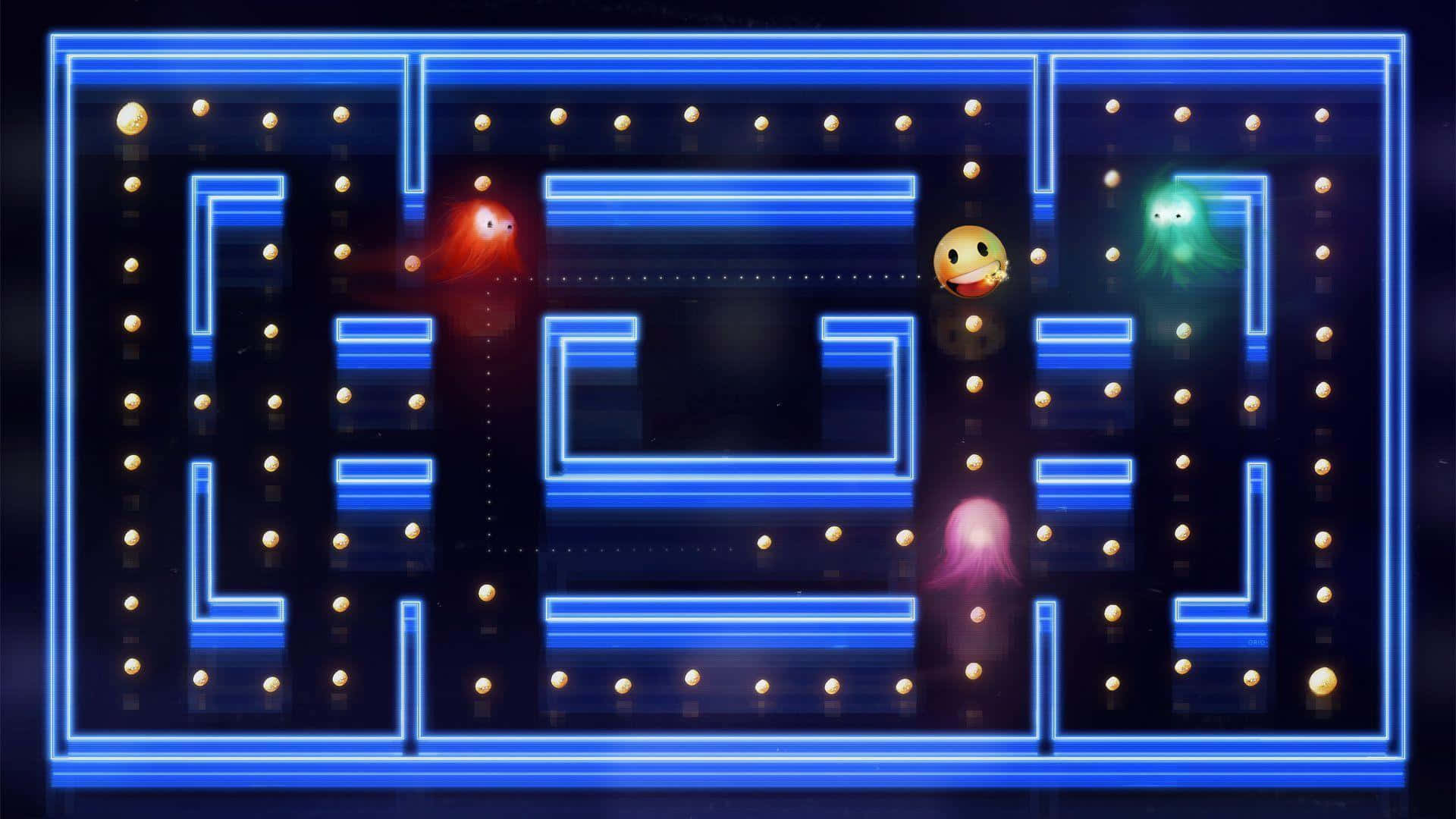 “relive The Nostalgia With Hd Pacman!” Background