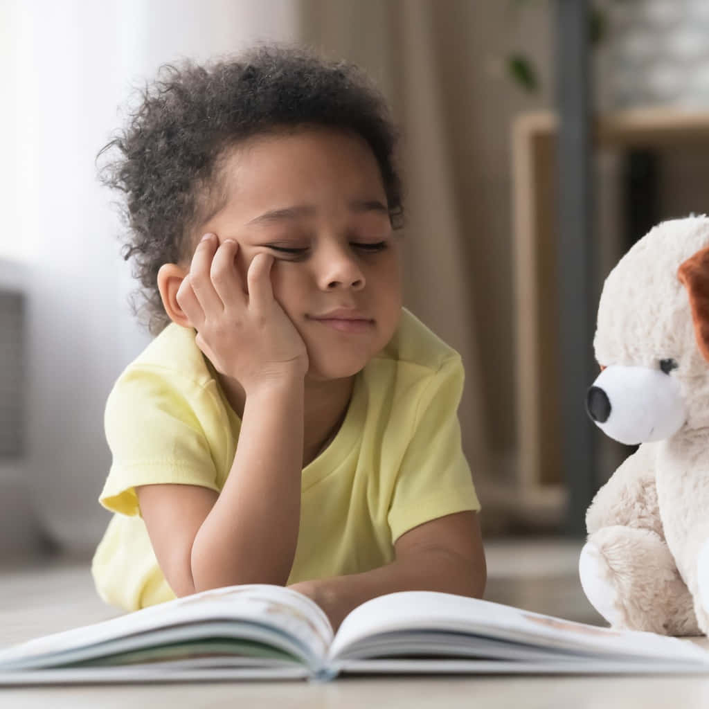 Reluctant Girl Reading Background