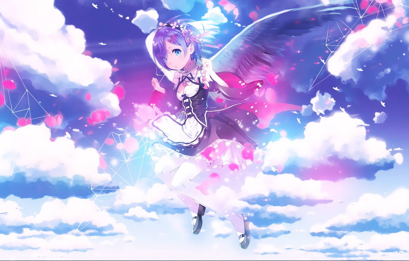 Rem Aesthetic Anime Art Desktop Background