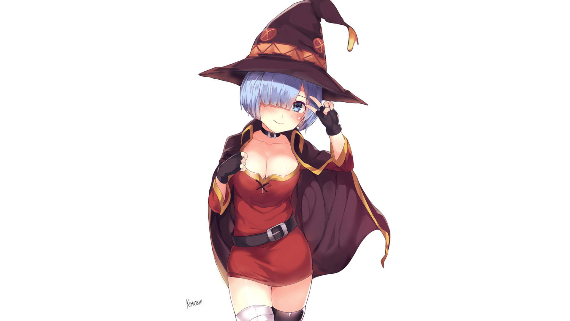 Rem In Witch Costume Background