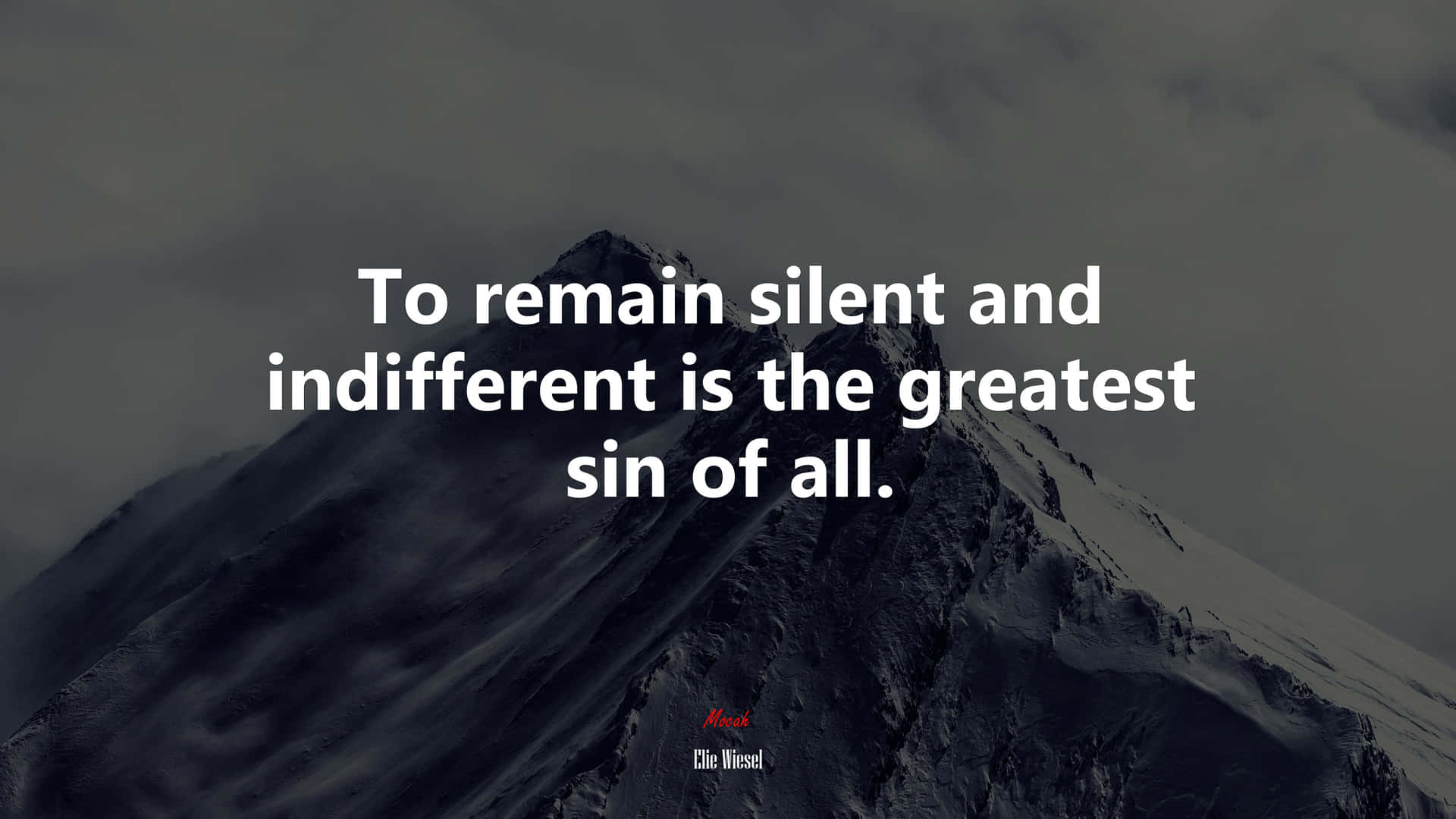Remaining Indifferent Is A Sin