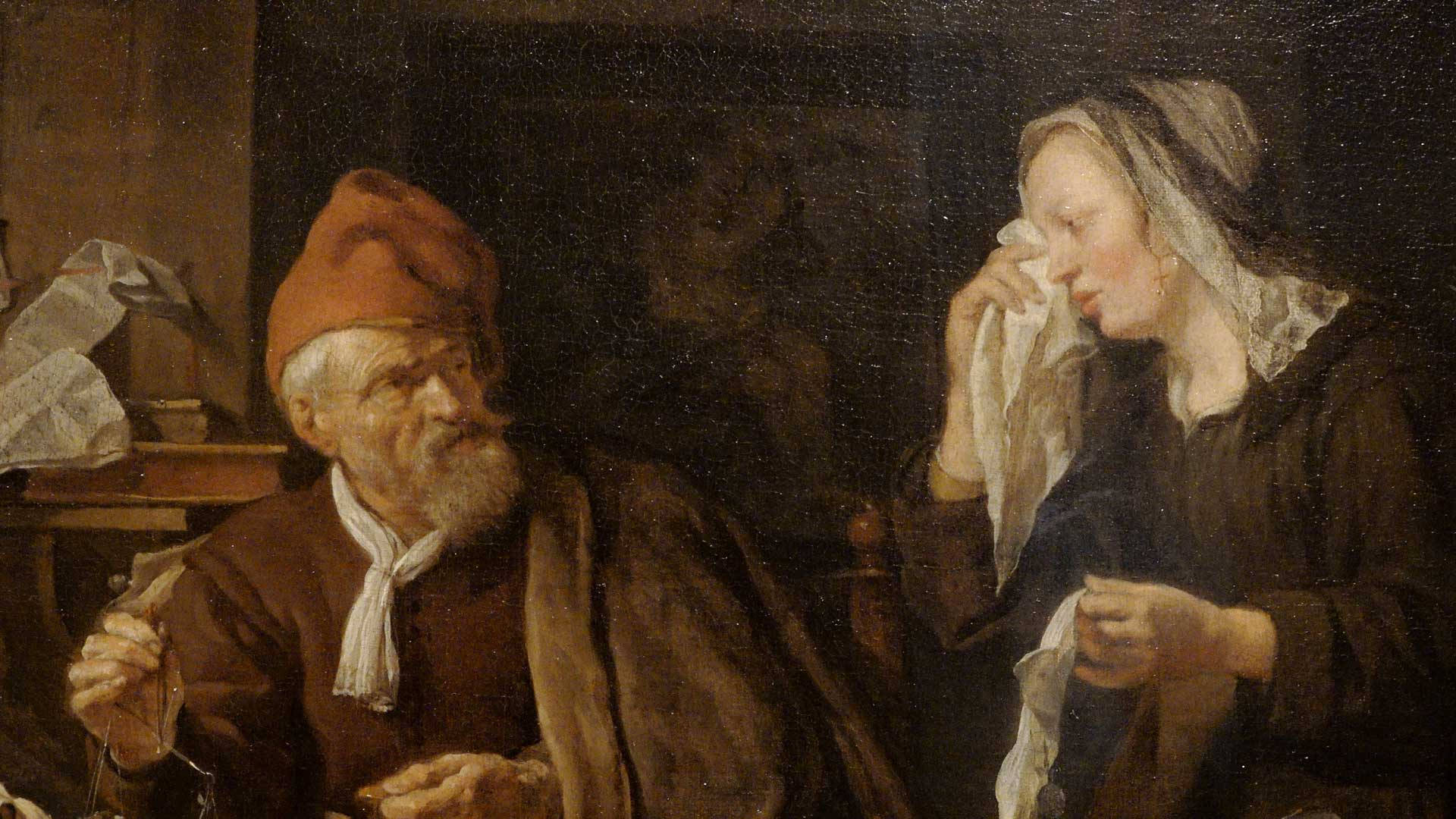 Rembrandt Arguing Couple Painting Background