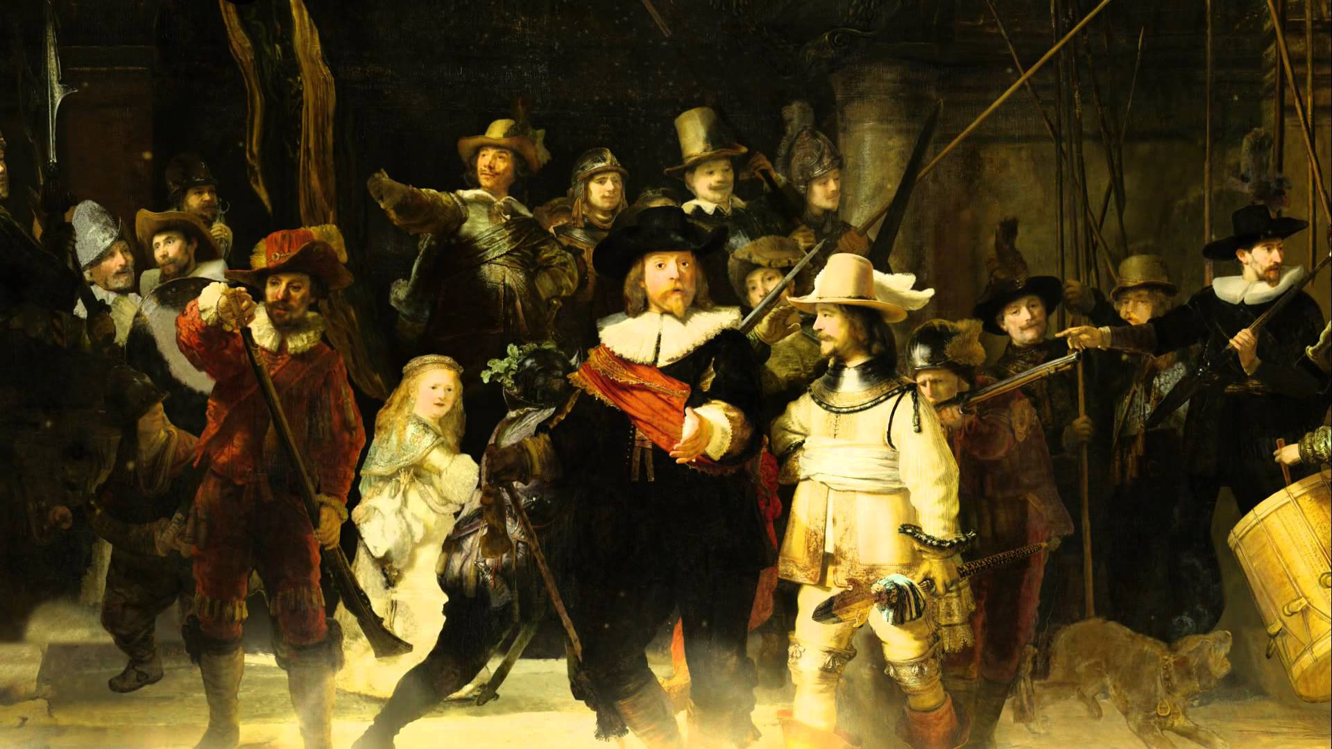 Rembrandt The Night Watch Background