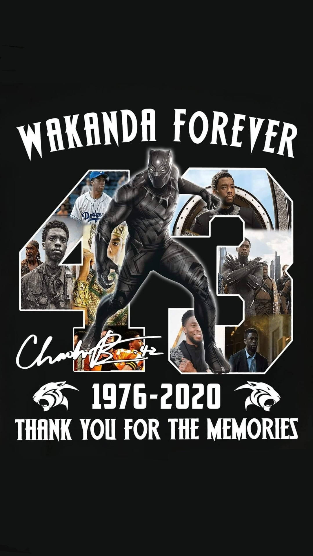 Remembering Chadwick Boseman Wakanda Forever Background