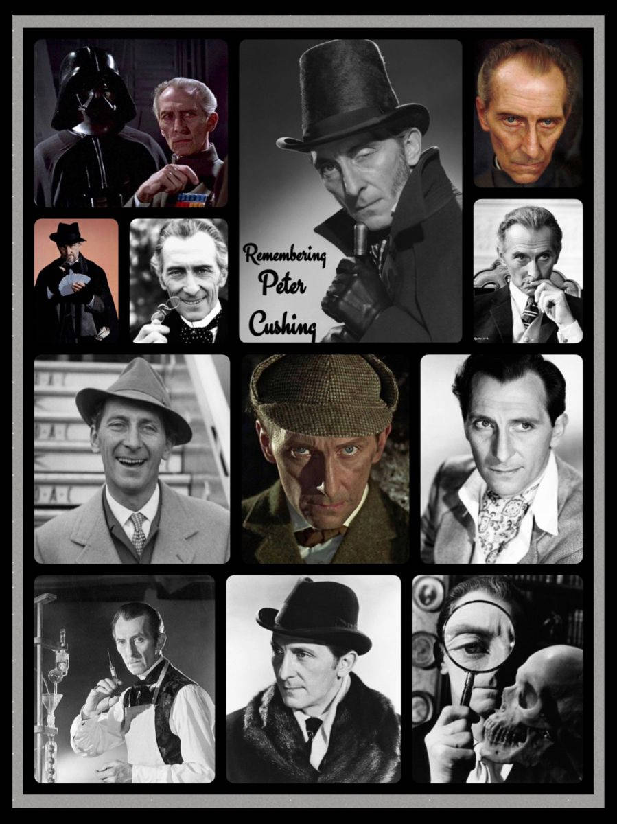 Remembering Peter Cushing Collage Poster Background