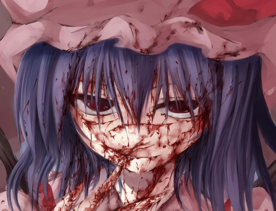 Remilia Scarlet Scary Anime Art Background