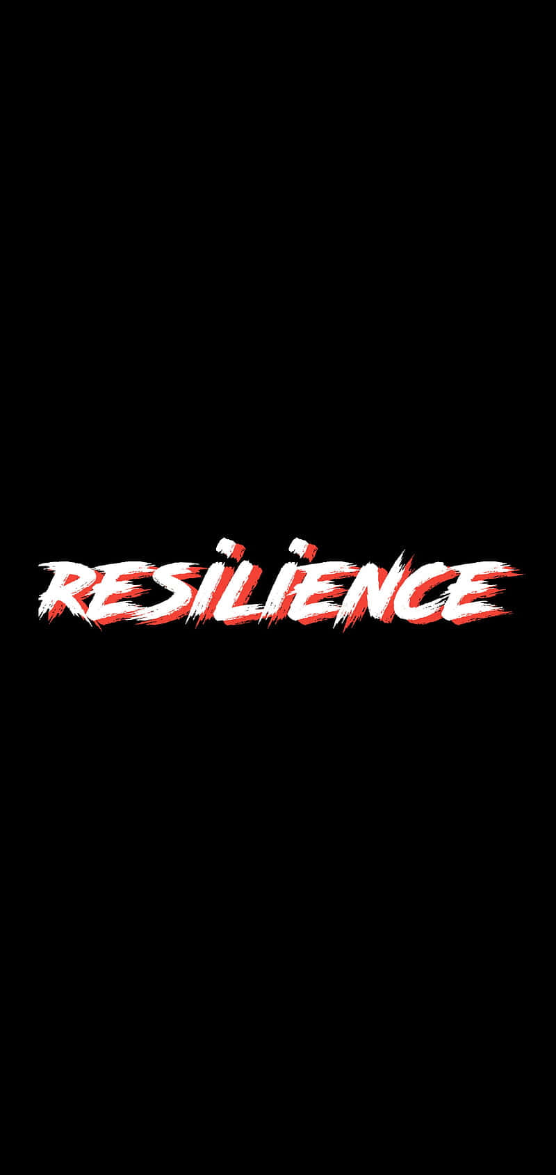 Reminder For People To Be Resilient In White With Red Text Background