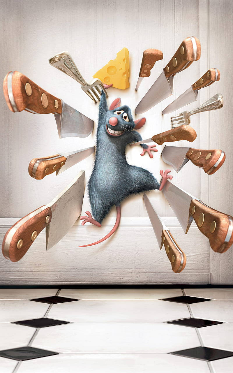 Remy With Knives Ratatouille Background