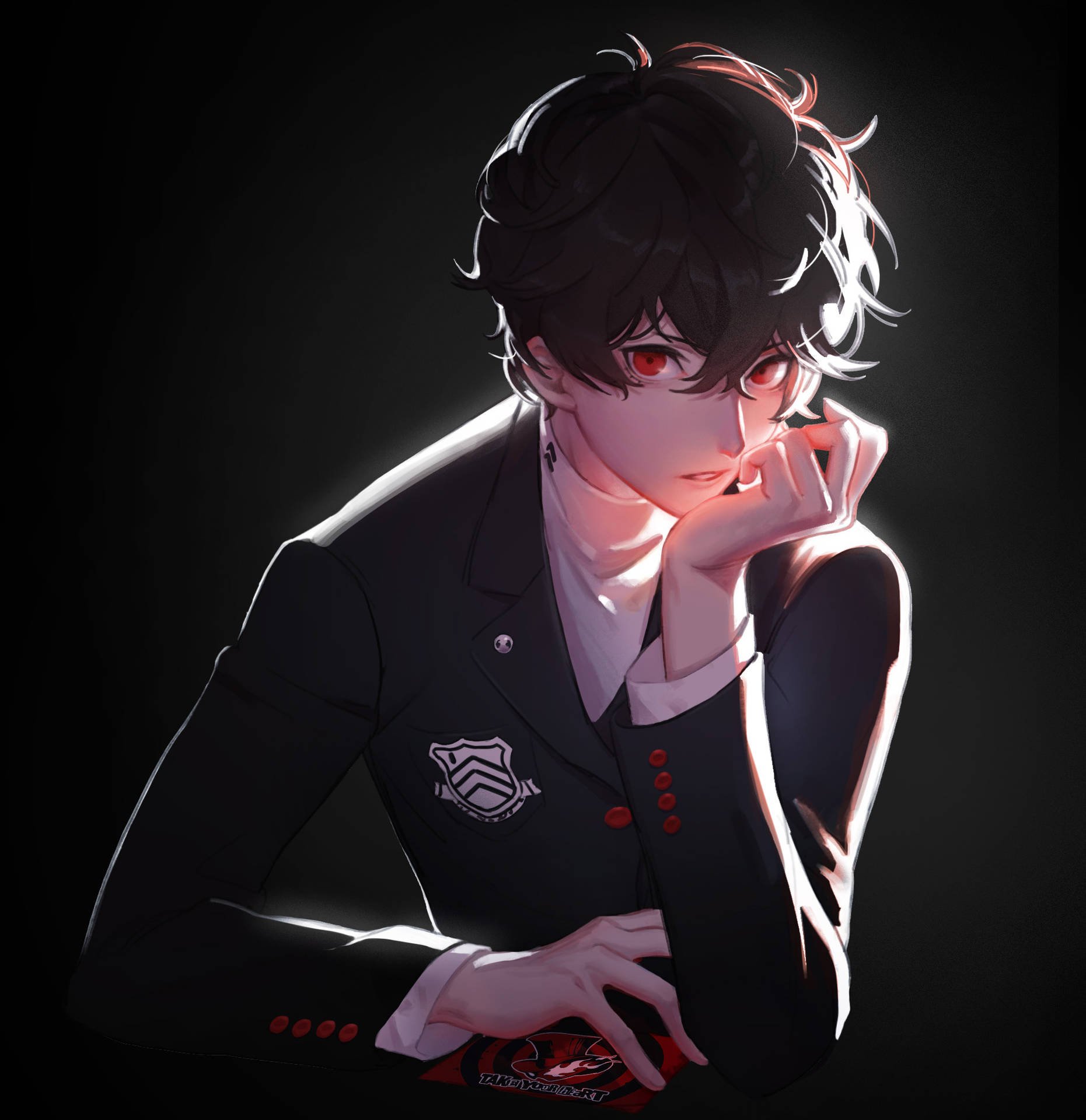 Ren Amamiya In Black Background