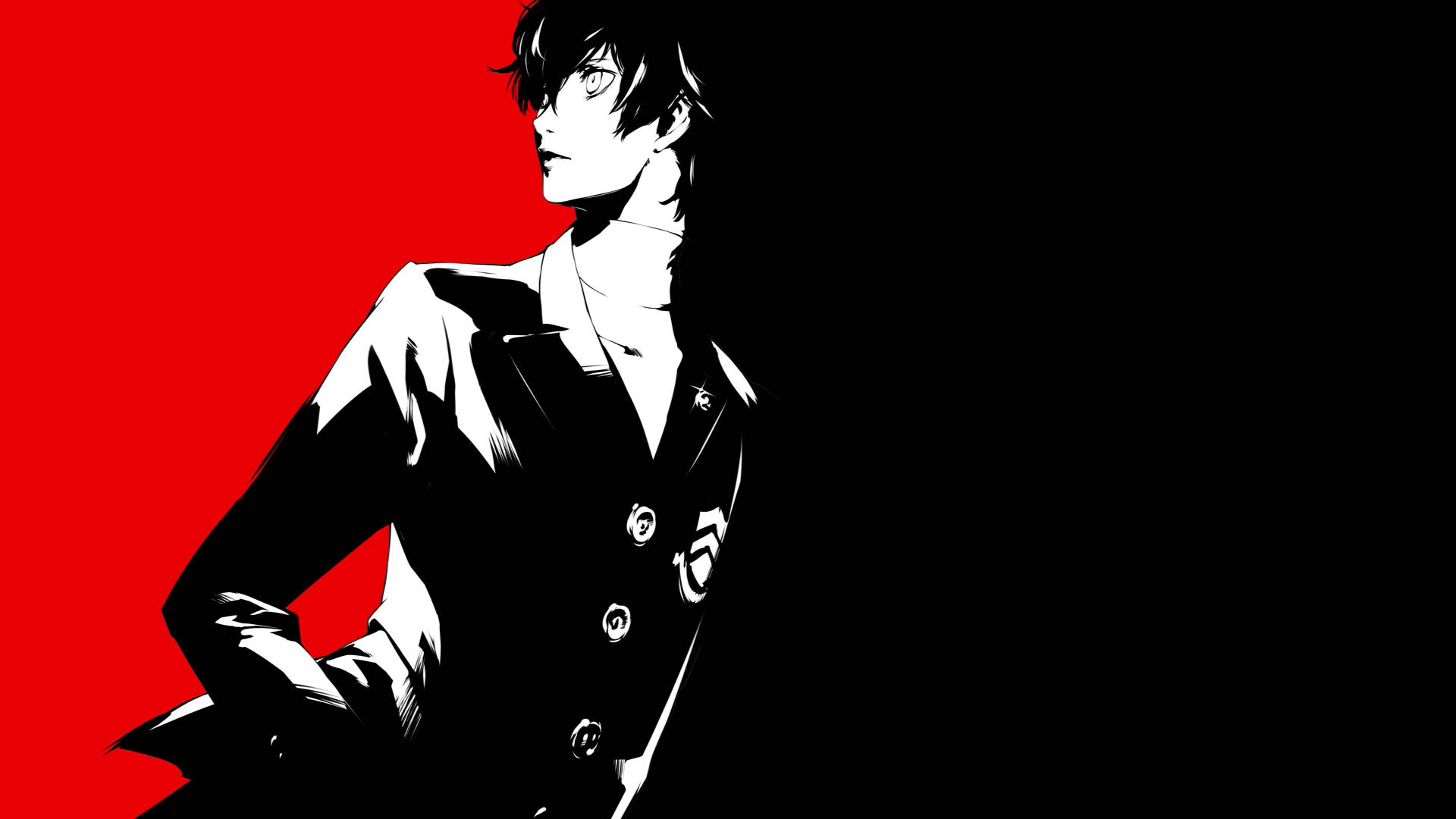 Ren Amamiya Red And Black Background