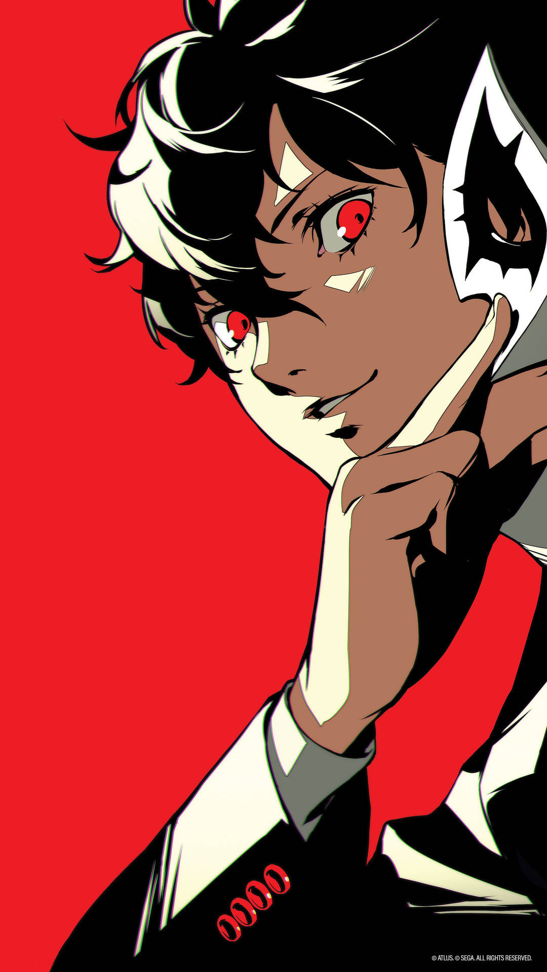 Ren Amamiya With Glowing Eyes Persona 5 Phone