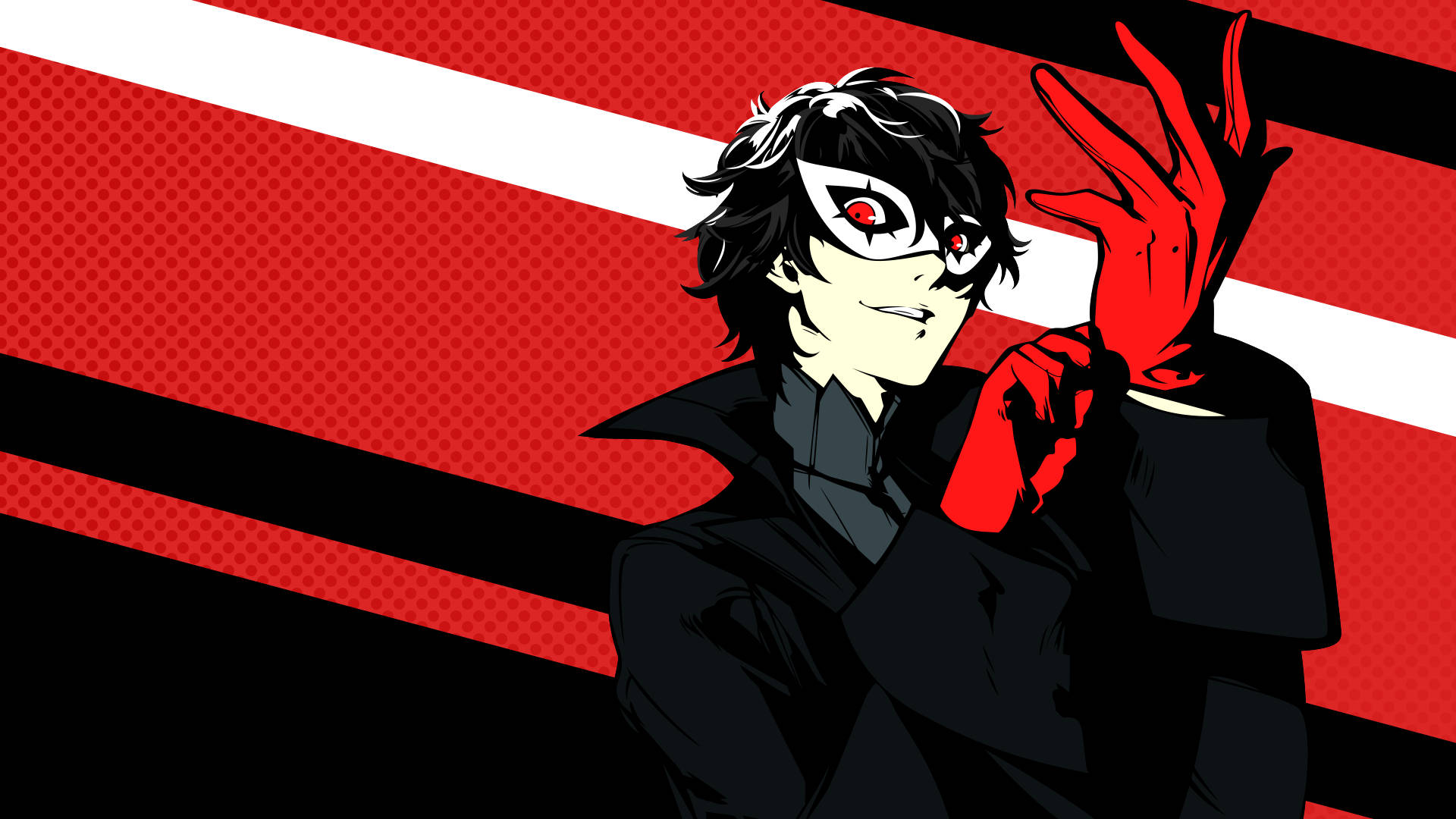 Ren Amamiya With Red Gloves Background