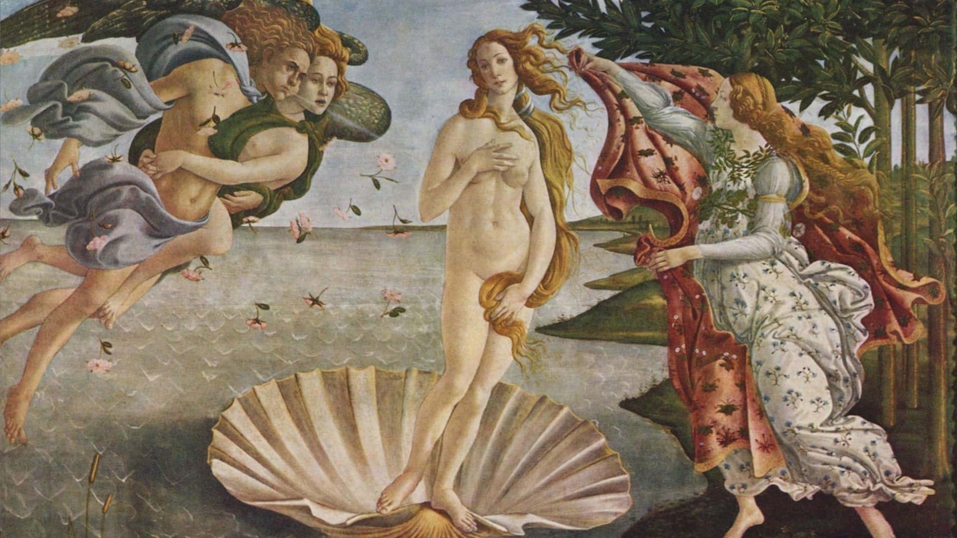 Renaissance Aesthetic Birth Of Venus Background