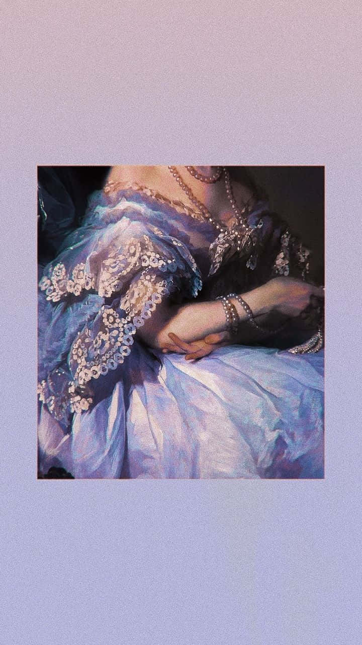Renaissance Aesthetic Purple Gown Background