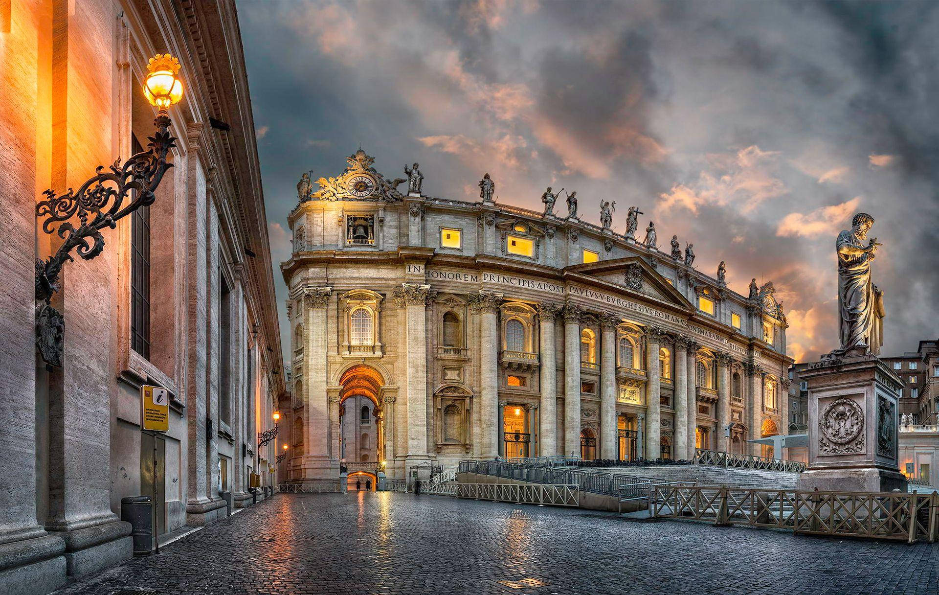 Renaissance Church In Rome Background