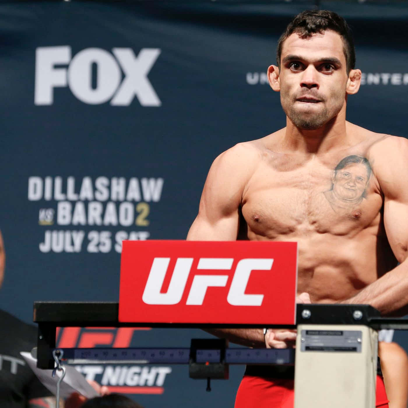 Renan Barão During Weigh In With Tj Dillashaw Background