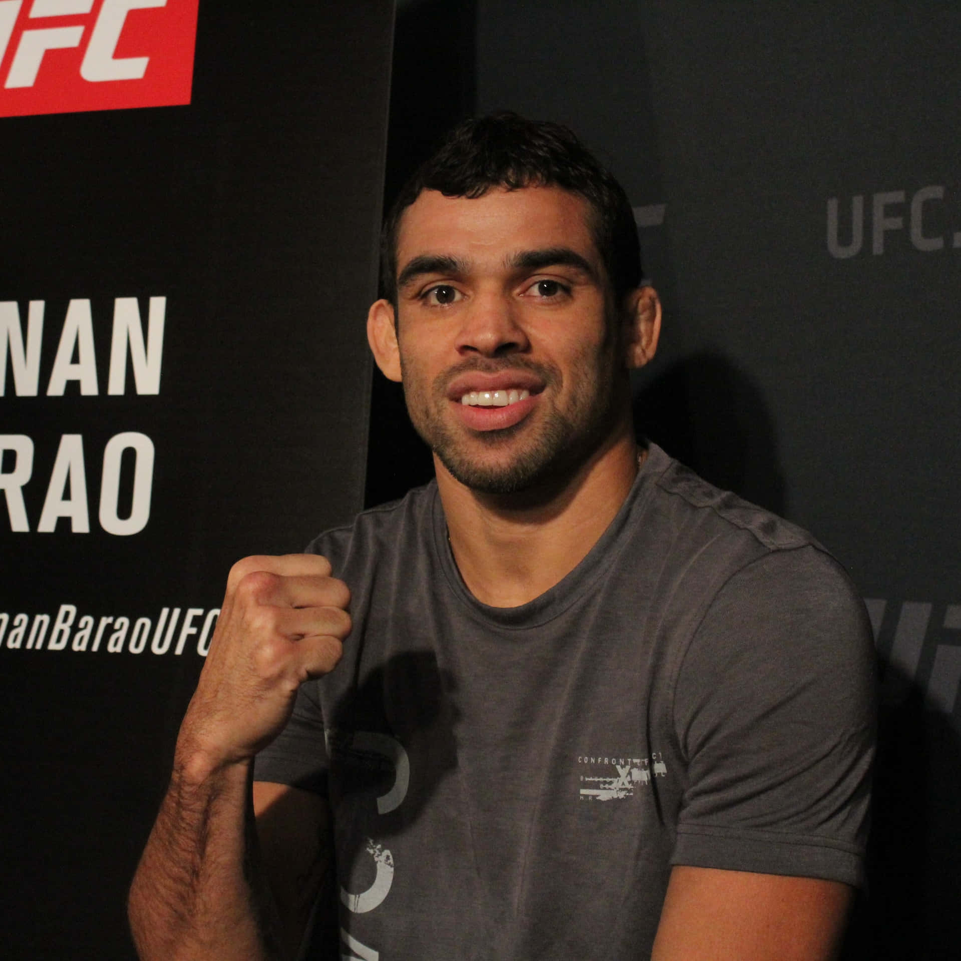 Renan Barão In Ultimate Media Day Background