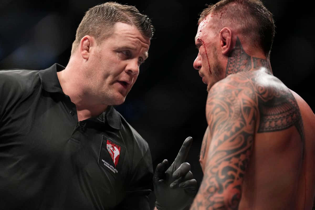 Renato Moicano With Marc Goddard Background