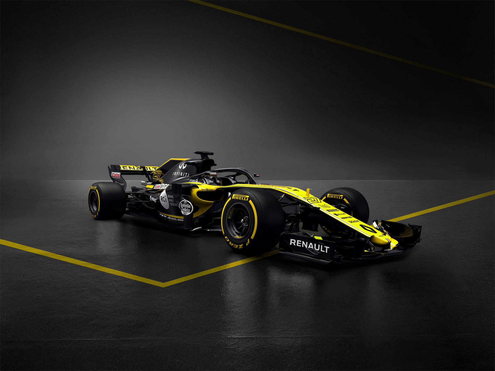 Renault F1 Race Car Background