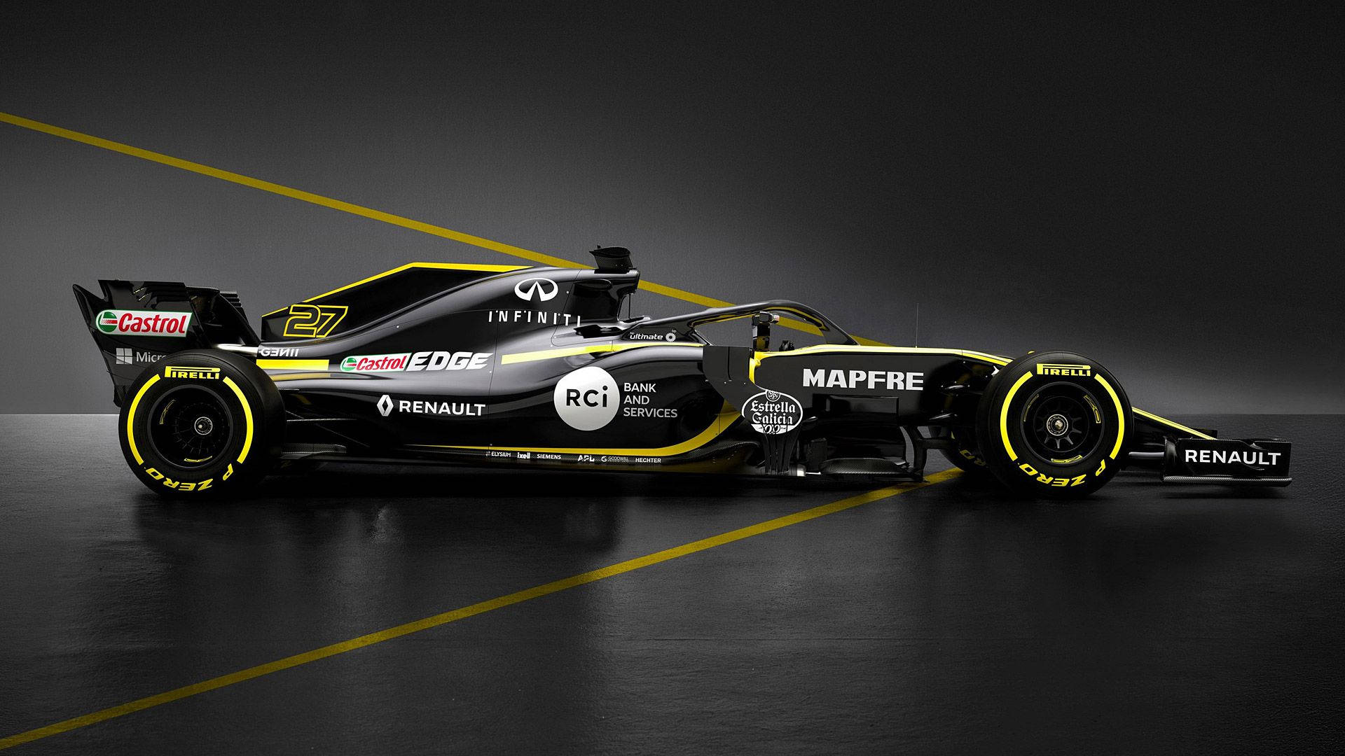 Renault R.s. 19 On Black Background