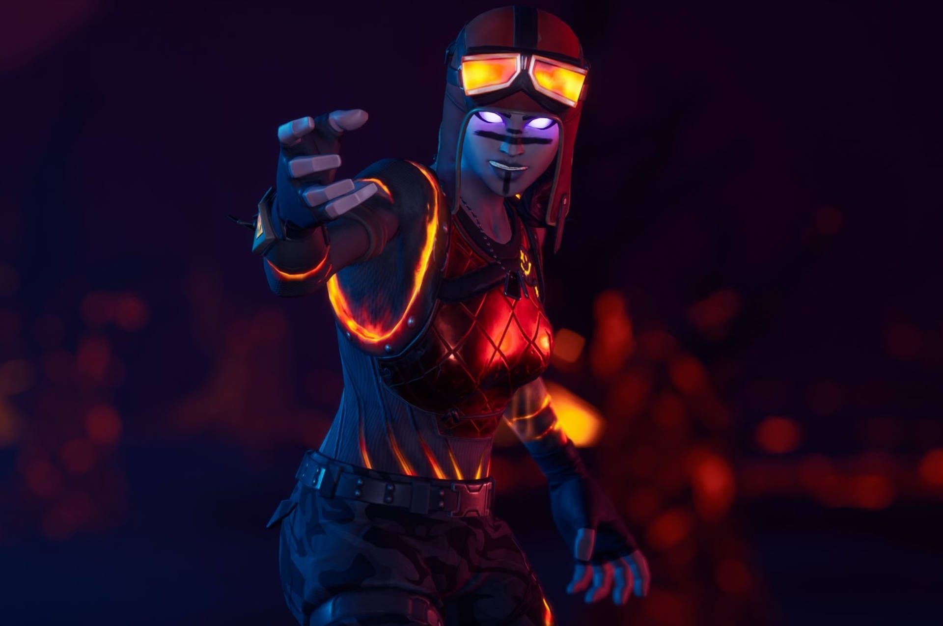 Renegade Raider Fortnite In The Dark Background