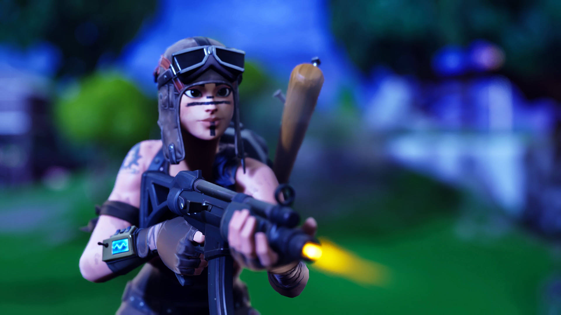 Renegade Raider Fortnite On A Mission Background