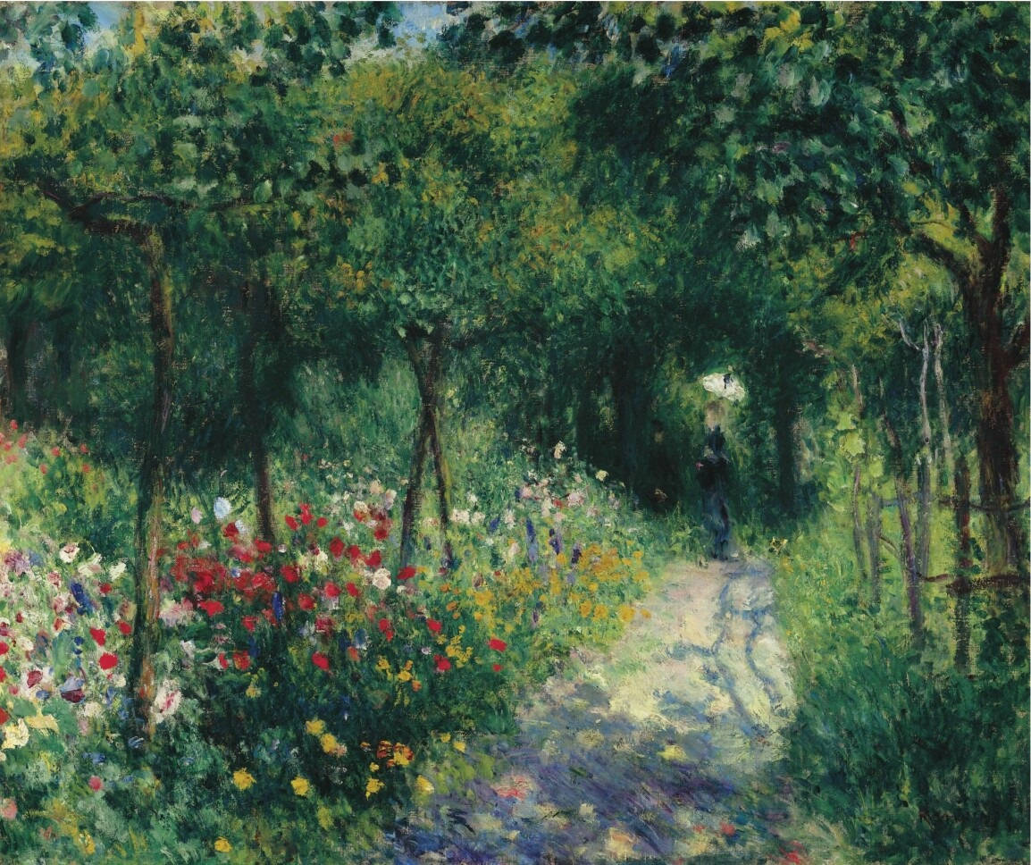 Renoir Garden With Small Passage Background