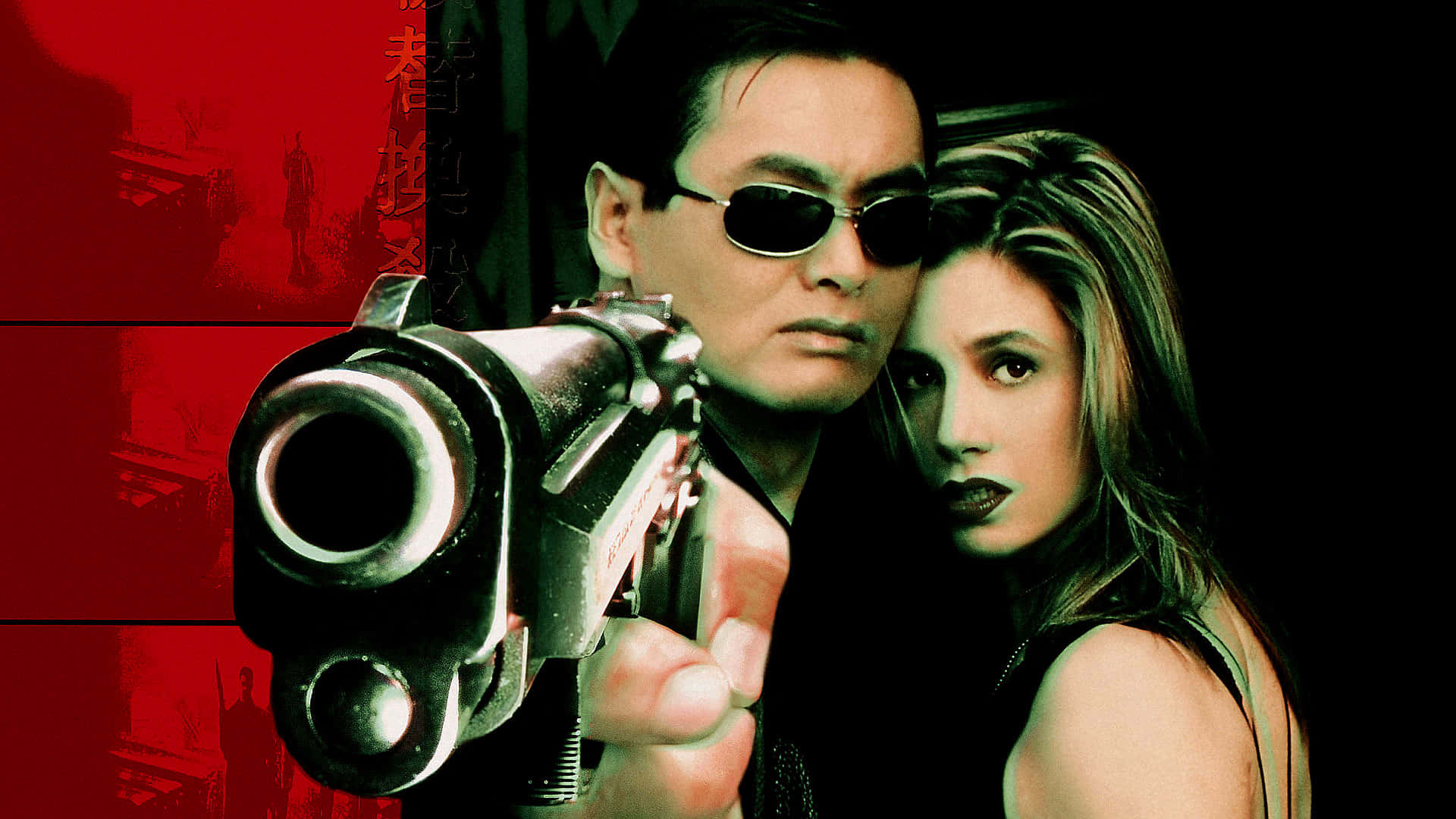 Renowned Actor Chow Yun-fat In A Dramatic Pose. Background