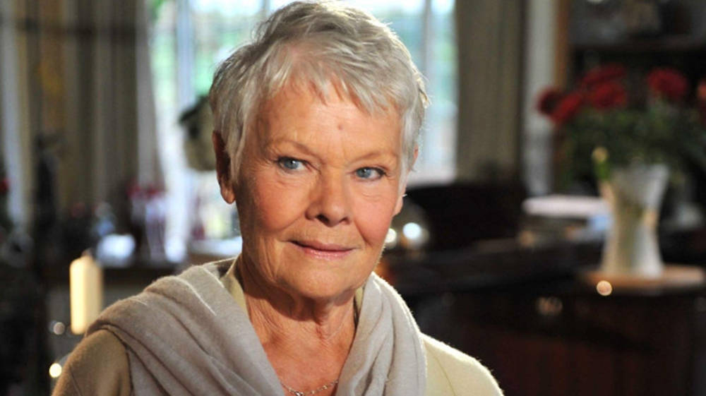 Renowned Actress Judi Dench At Home Relishing A Moment Of Tranquility